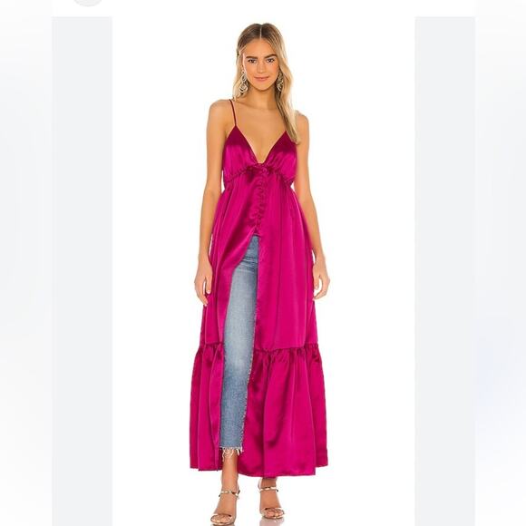 NWT Lovers + Friends Dawson Maxi Top in Magenta Pink Small - Picture 1 of 10